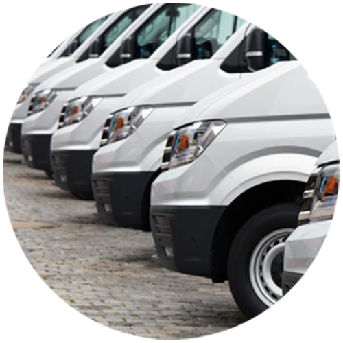 fleet of EV trucks